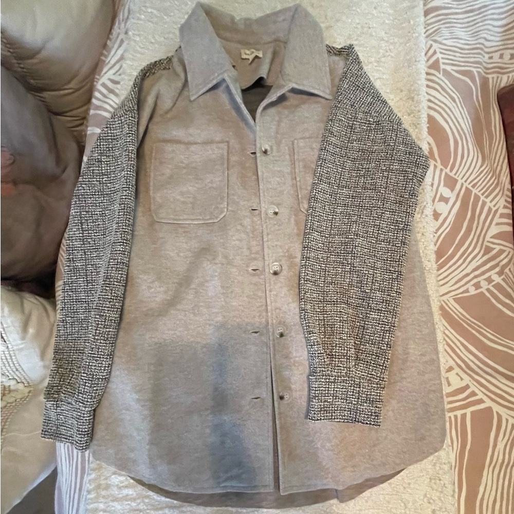 Hem & Thread Beige Shacket - image 1